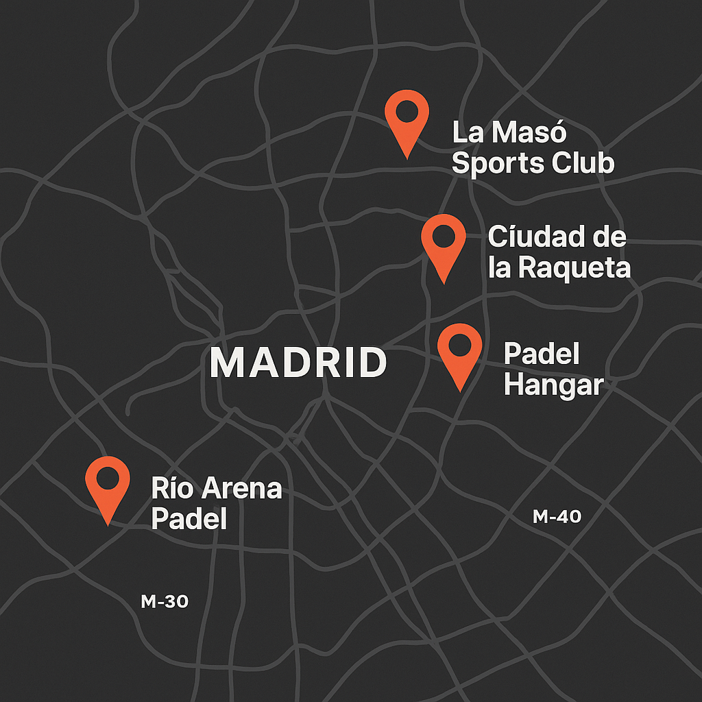 Mapa de ubicaciones en Madrid